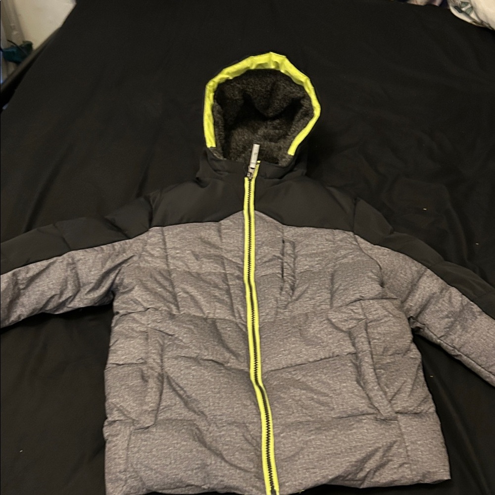 ZeroXposur Kids' Jacket in Black and Gray with Neon Highlights NWT